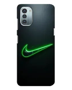 Чехол для Nokia G21 с картинкой «Неоновый контур Nike»