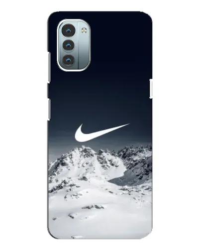 Чехол для Nokia G21 с картинкой «Nike — зимние горы» Чехол для Nokia G21 с картинкой «Nike — зимние горы»