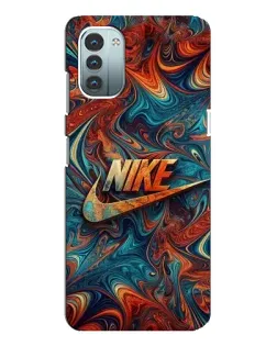 Чехол для Nokia G21 с картинкой «Nike в абстракции»