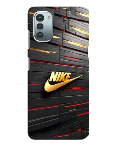 Чехол для Nokia G21 с картинкой «Золотой Nike на металле» Чехол для Nokia G21 с картинкой «Золотой Nike на металле»