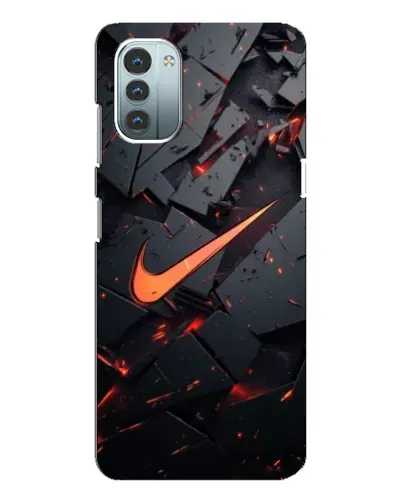 Чехол для Nokia G21 с картинкой «Nike — эффект разломов» Чехол для Nokia G21 с картинкой «Nike — эффект разломов»