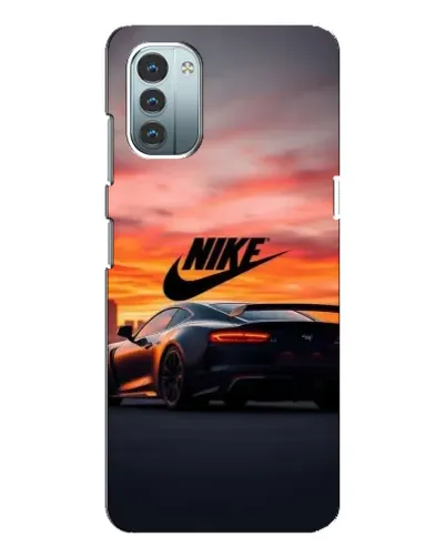 Чехол для Nokia G21 с картинкой «Nike и суперкар» Чехол для Nokia G21 с картинкой «Nike и суперкар»