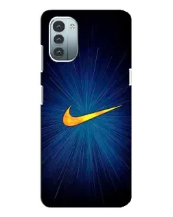 Чехол для Nokia G21 с картинкой «Синий пульс Nike»