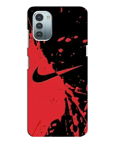 Чехол для Nokia G21 с картинкой «Красные брызги Nike» Чехол для Nokia G21 с картинкой «Красные брызги Nike»