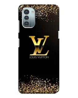 Чехол для Nokia G21 с картинкой «LV — золотые искры»