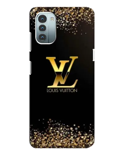 Чехол для Nokia G21 с картинкой «LV — золотые искры»