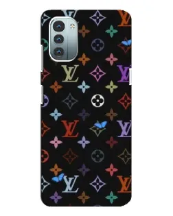Чехол для Nokia G21 с картинкой «Цветная монограмма LV»