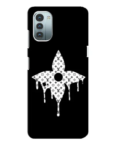 Чехол для Nokia G21 с картинкой «Цветочная монограмма»