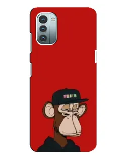 Чехол для Nokia G21 с картинкой «Bored Ape — красный фон»