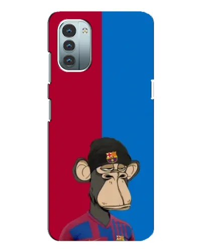 Чохол для Nokia G21 з картинкою «Bored Ape — фанат Барси»