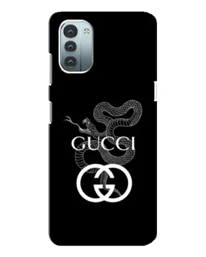 Чехол для Nokia G21 с картинкой «Gucci — серебряная змея»
