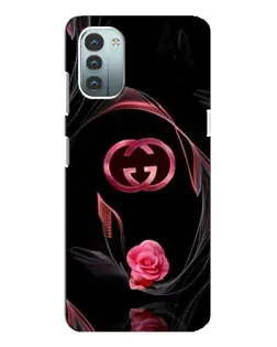 Чехол для Nokia G21 с картинкой «Gucci — неоновая роза»