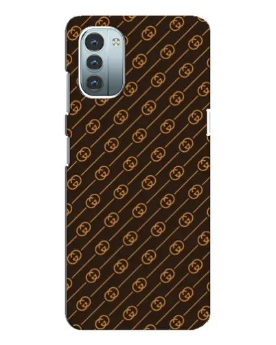 Чехол для Nokia G21 с картинкой «Gucci — золотые диагонали»