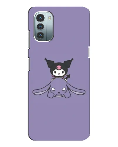 Чохол для Nokia G21 з картинкою «Kuromi на ліловому фоні»