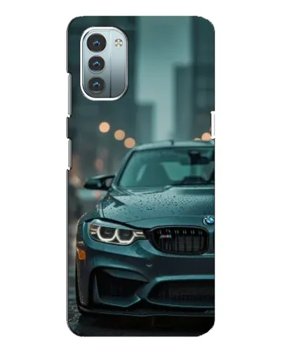 Чехол для Nokia G21 с картинкой «BMW в огнях города»