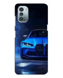 Чехол для Nokia G21 с картинкой «Голубая BMW M4»