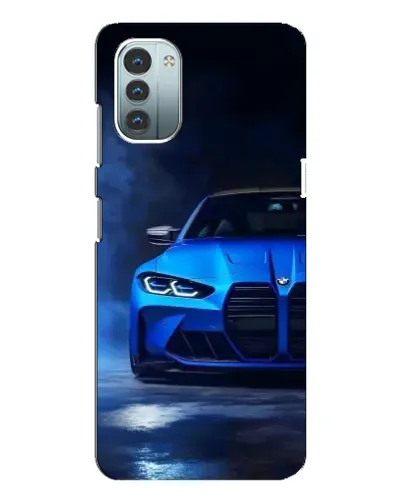 Чехол для Nokia G21 с картинкой «Голубая BMW M4»