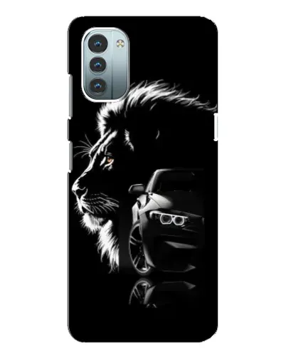 Чехол для Nokia G21 с картинкой «BMW и лев»