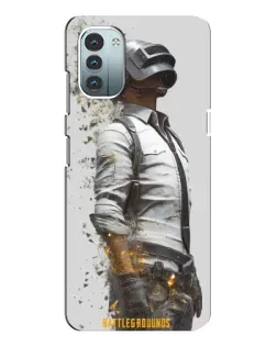 Чехол для Nokia G21 с картинкой «PUBG — боец в пыли»