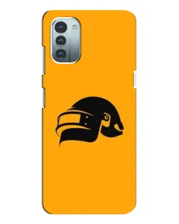 Чехол для Nokia G21 с картинкой «PUBG — золотой шлем»
