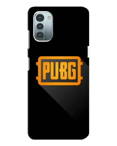 Чехол для Nokia G21 с картинкой «PUBG — рамка лого»