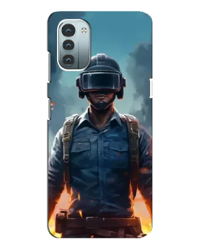 Чехол для Nokia G21 с картинкой «PUBG — реалистичный герой»