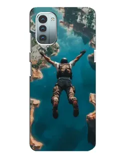 Чехол для Nokia G21 с картинкой «PUBG — свободное падение»