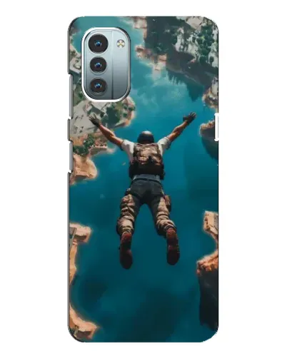 Чехол для Nokia G21 с картинкой «PUBG — свободное падение»