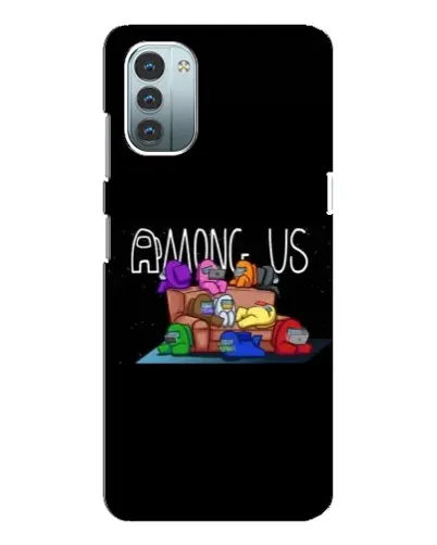 Чехол для Nokia G21 с картинкой «Логотип Among Us»