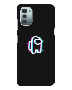 Чехол для Nokia G21 с картинкой «Among Us неон»