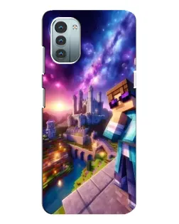 Чехол для Nokia G21 с картинкой «Стив и космос» Чехол для Nokia G21 с картинкой «Стив и космос»
