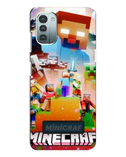 Чехол для Nokia G21 с картинкой «Minecraft герои игры»