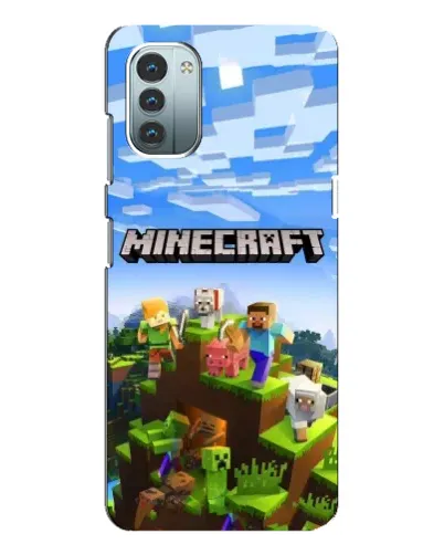 Чехол для Nokia G21 с картинкой «Minecraft классический мир»