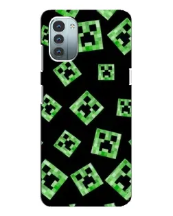 Чехол для Nokia G21 с картинкой «Паттерн с криперами»