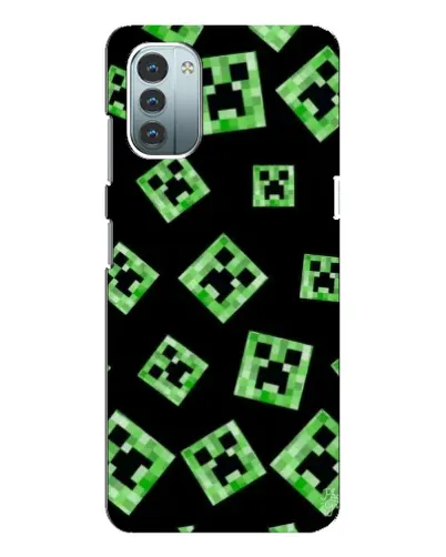 Чехол для Nokia G21 с картинкой «Паттерн с криперами»