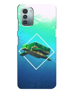 Чохол для Nokia G21 з картинкою «Черепаха Minecraft»