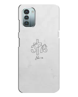 Чохол для Nokia G21 з картинкою «Івана 3:16 Хрест» Чохол для Nokia G21 з картинкою «Івана 3:16 Хрест»