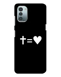 Чохол для Nokia G21 з картинкою «Хрест та Серце»