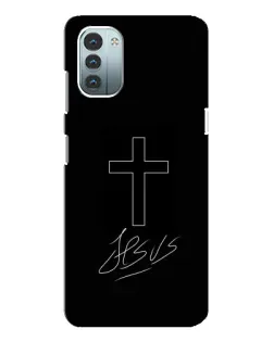 Чохол для Nokia G21 з картинкою «Графічний хрест Jesus»