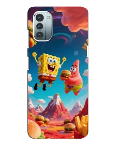 Чехол для Nokia G21 с картинкой «Космический фастфуд»