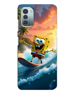 Чехол для Nokia G21 с картинкой «Губка Боб серфингист»