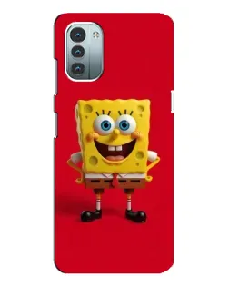Чехол для Nokia G21 с картинкой «Спанч Боб на красном»