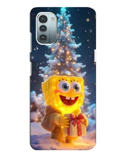 Чехол для Nokia G21 с картинкой «Рождественский Спанч Боб»