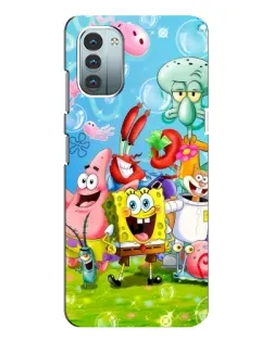 Чехол для Nokia G21 с картинкой «Губка Боб и друзья»