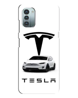 Чехол для Nokia G21 с картинкой «Tesla White Style»