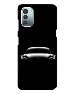 Чехол для Nokia G21 с картинкой «Фары Tesla Night»