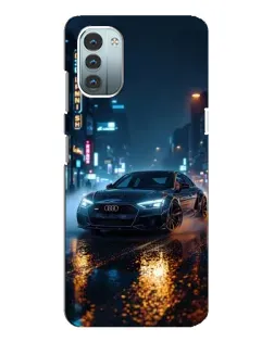 Чохол для Nokia G21 з картинкою «Нічне місто та Audi»