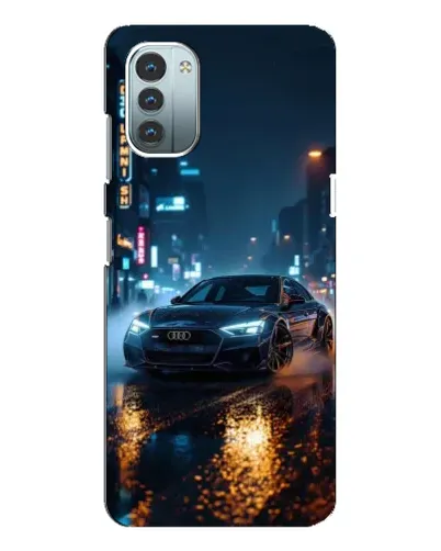 Чохол для Nokia G21 з картинкою «Нічне місто та Audi»