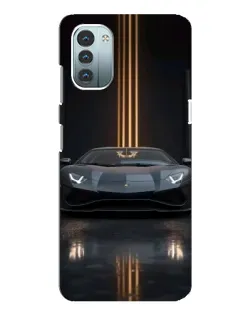 Чохол для Nokia G21 з картинкою «Lamborghini золоті лінії»