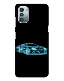 Чохол для Nokia G21 з картинкою «Неоновий контур Lamborghini»